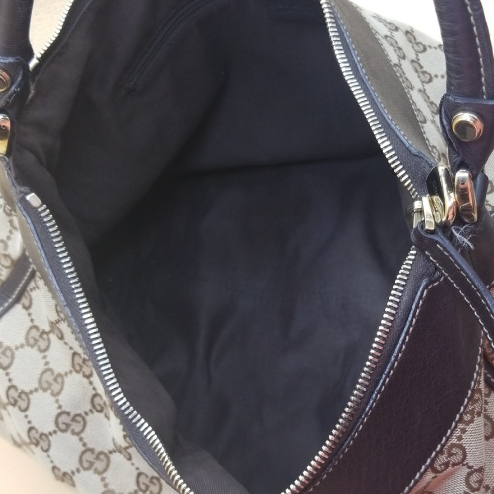 Gucci canvas monogram shoulder bag purse - Picture 6 of 8